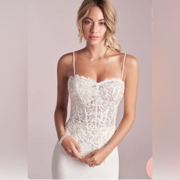 Maggie Sotterro 20rk 714✨New sz4- Brand New!🤍Fitted w/Bustle Underneath-nostrap - Picture 8 of 17